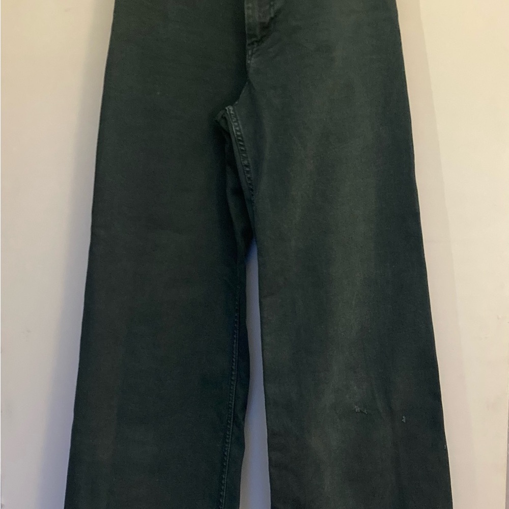 Zara Dark Green Wide-Leg Pants